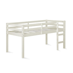 DHP Milton Kids' Low Wood Loft Bed - White