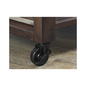 Ameriwood Home Wildwood Wood Veneer Multi-Purpose Rolling Cart - Espresso