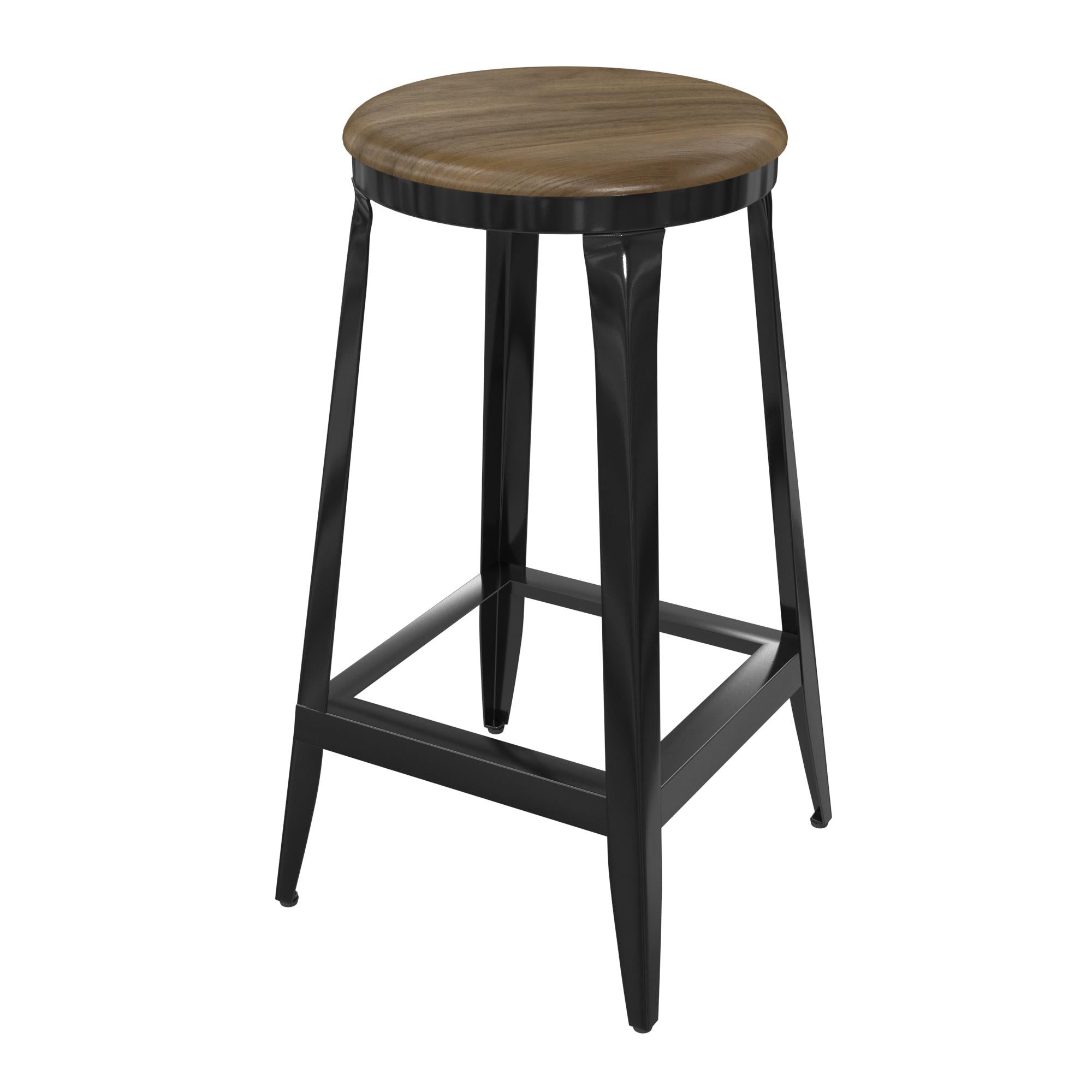 DHP Kelsey Kitchen Island with 2 Stools - Black