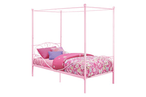 DHP Canopy Metal Bed - Pink - Twin