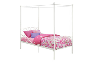 DHP Canopy Metal Bed - White - Twin