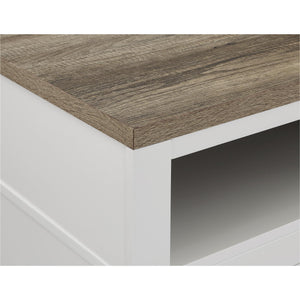 Ameriwood Home Carver Electric Fireplace TV Stand for TVs up to 60" - White