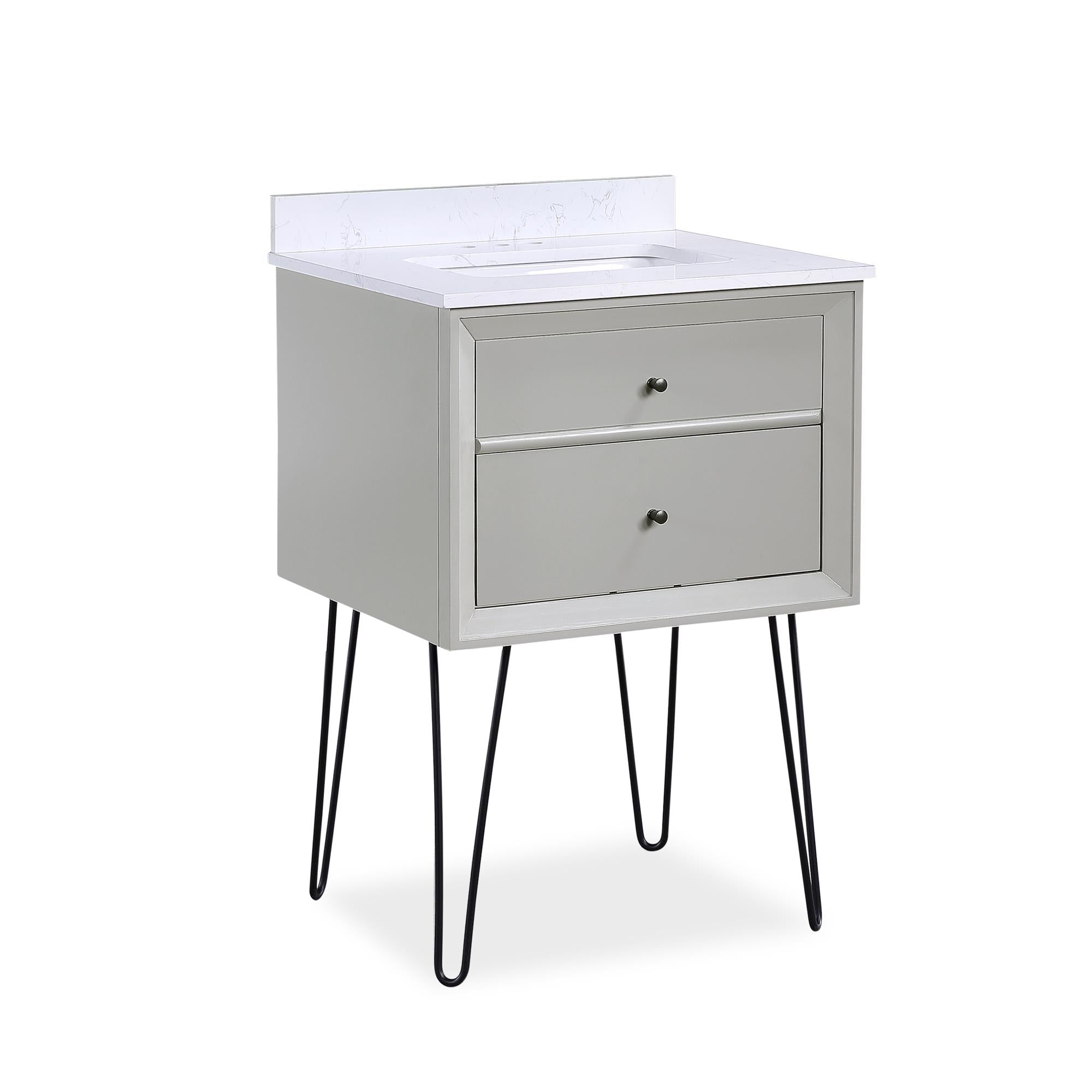 DHP Tribecca 24" Floating Bathroom Vanity - Gray - 24"