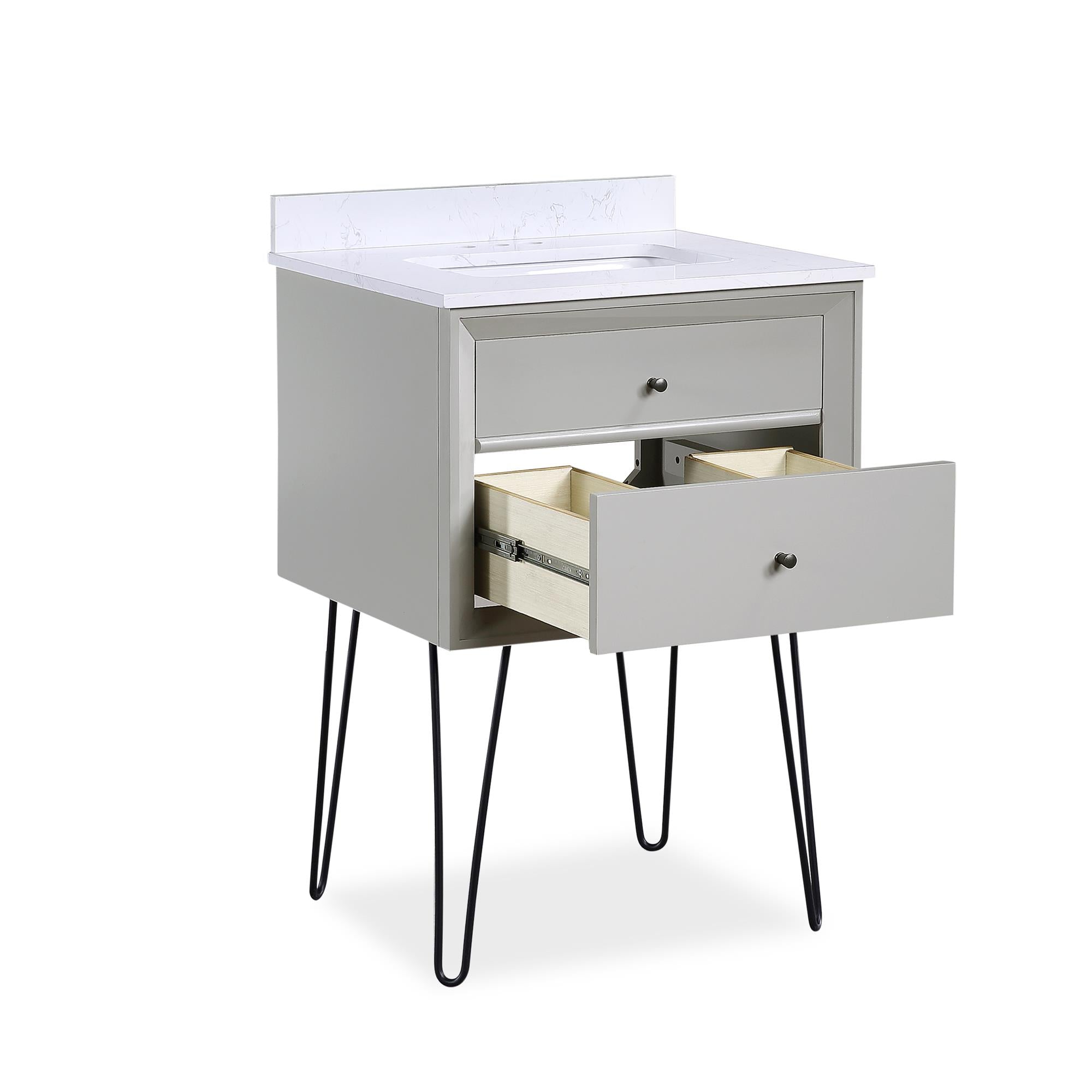 DHP Tribecca 24" Floating Bathroom Vanity - Gray - 24"