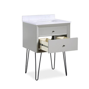 DHP Tribecca 24" Floating Bathroom Vanity - Gray - 24"