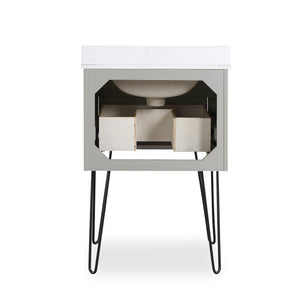 DHP Tribecca 24" Floating Bathroom Vanity - Gray - 24"