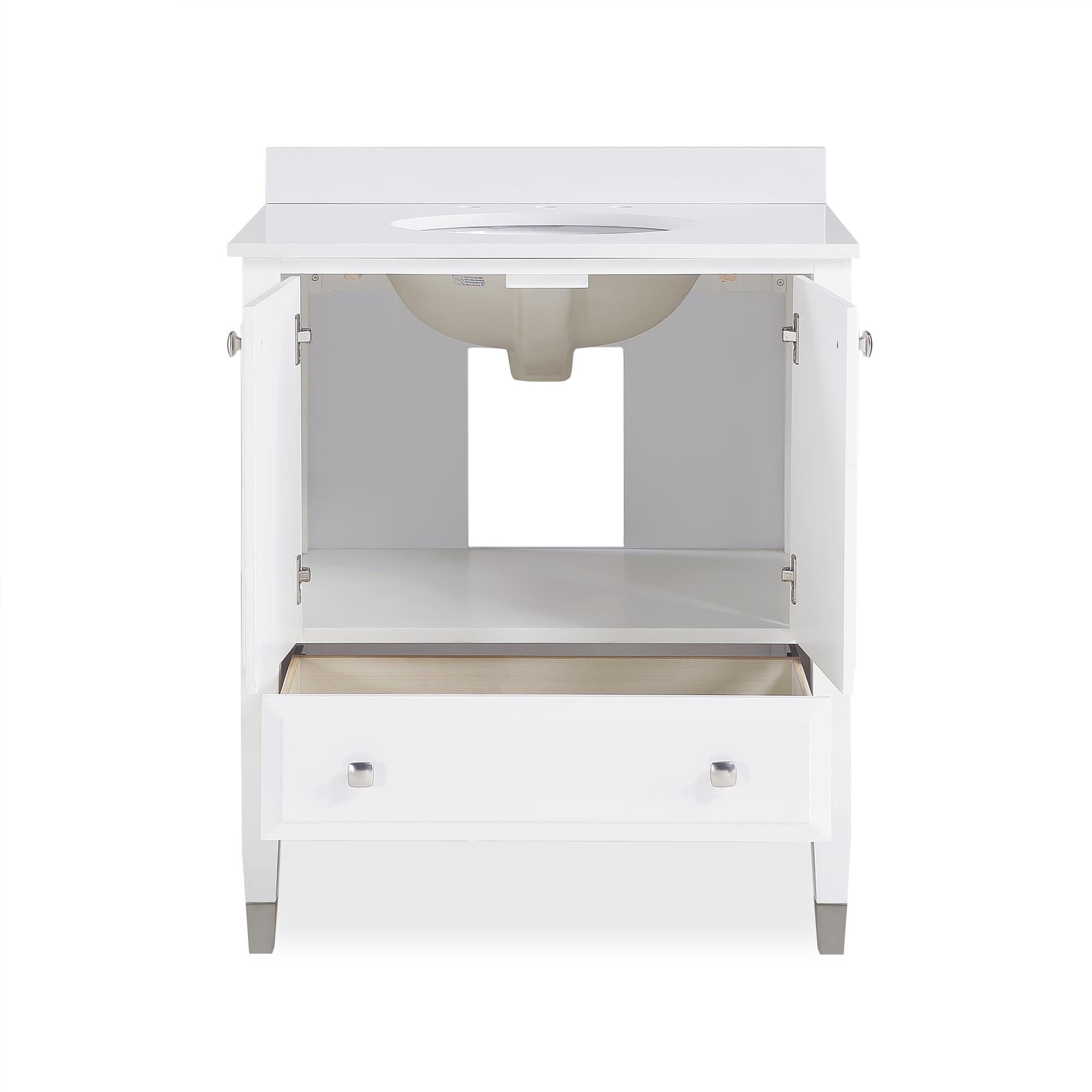 DHP Metcalfe 30 Inch Bathroom Vanity - White - 30"