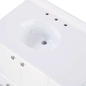 DHP Metcalfe 36 Inch Bathroom Vanity - White - 36"