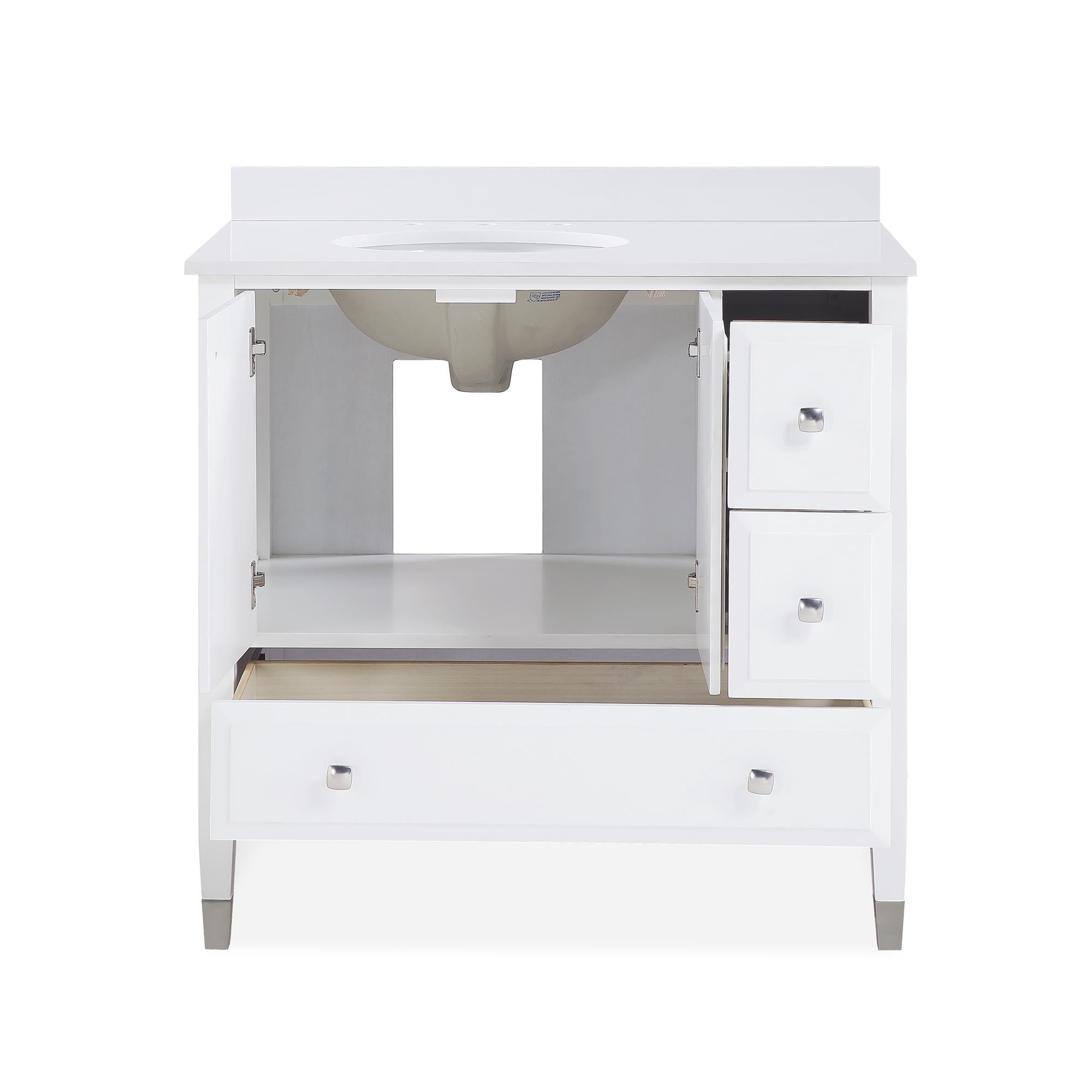 DHP Metcalfe 36 Inch Bathroom Vanity - White - 36"