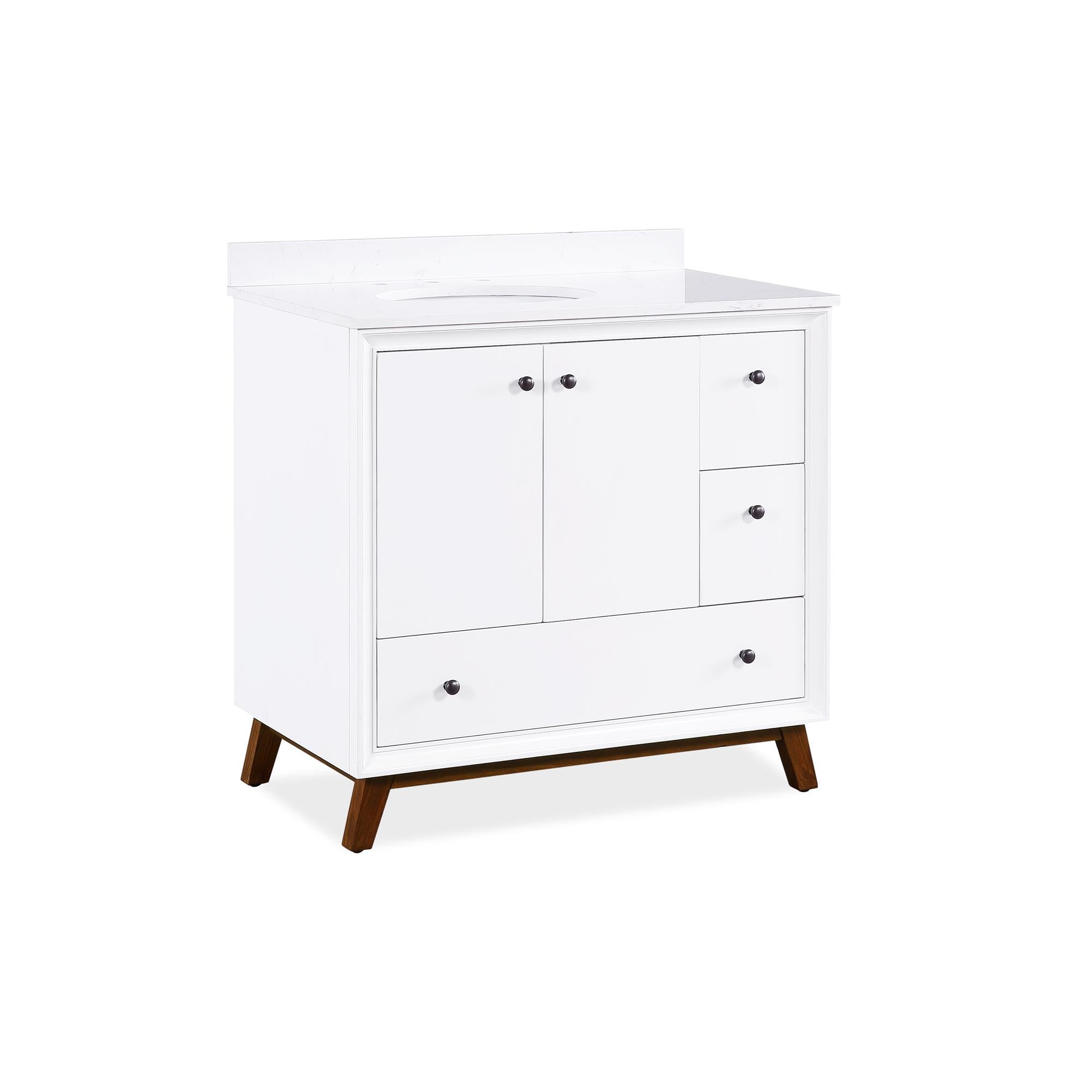 DHP Bleeker 36 Inch Bathroom Vanity - White - 36"