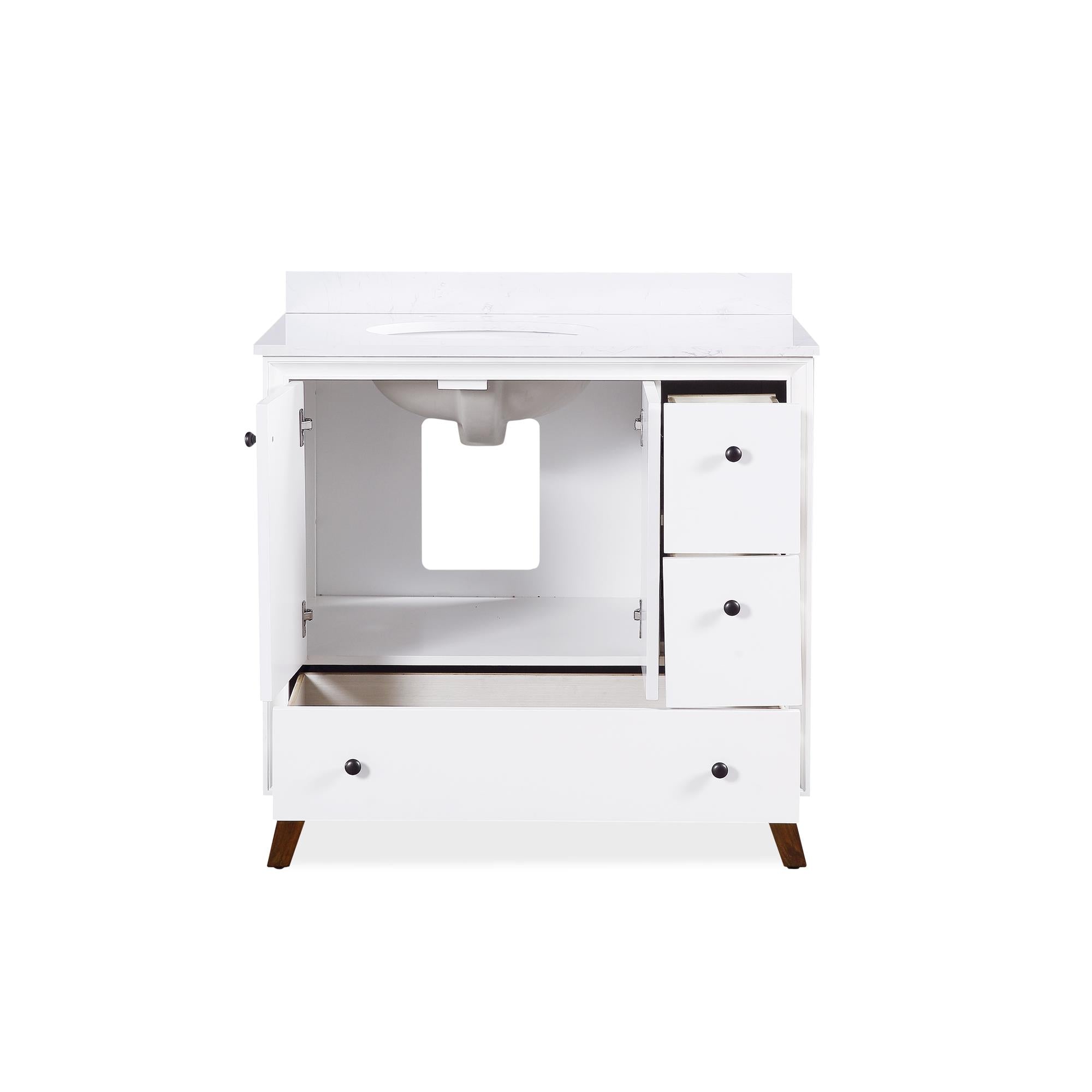 DHP Bleeker 36 Inch Bathroom Vanity - White - 36"