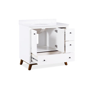 DHP Bleeker 36 Inch Bathroom Vanity - White - 36"