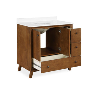 DHP Bleeker 36 Inch Bathroom Vanity - Chocolate - 36"