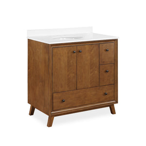 DHP Bleeker 36 Inch Bathroom Vanity - Chocolate - 36"