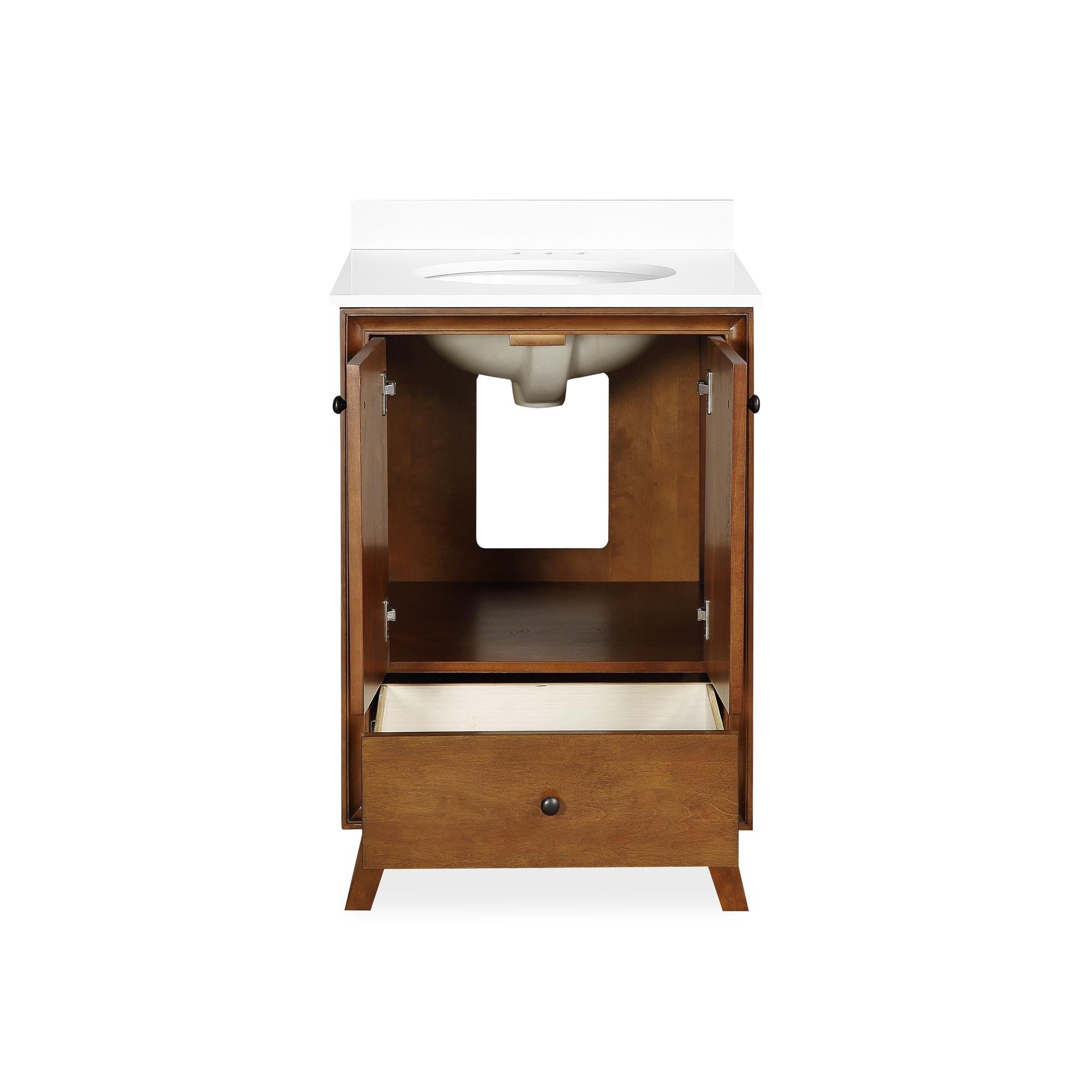 DHP Bleeker 24 Inch Bathroom Vanity - Chocolate - 24"
