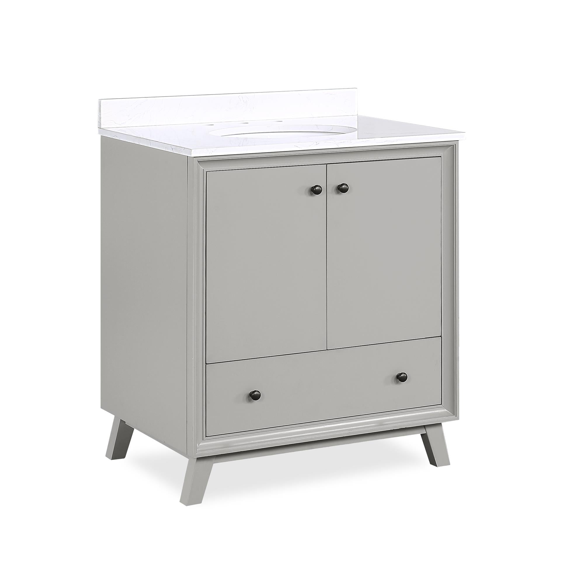 DHP Bleeker 30 Inch Bathroom Vanity - Gray - 30"