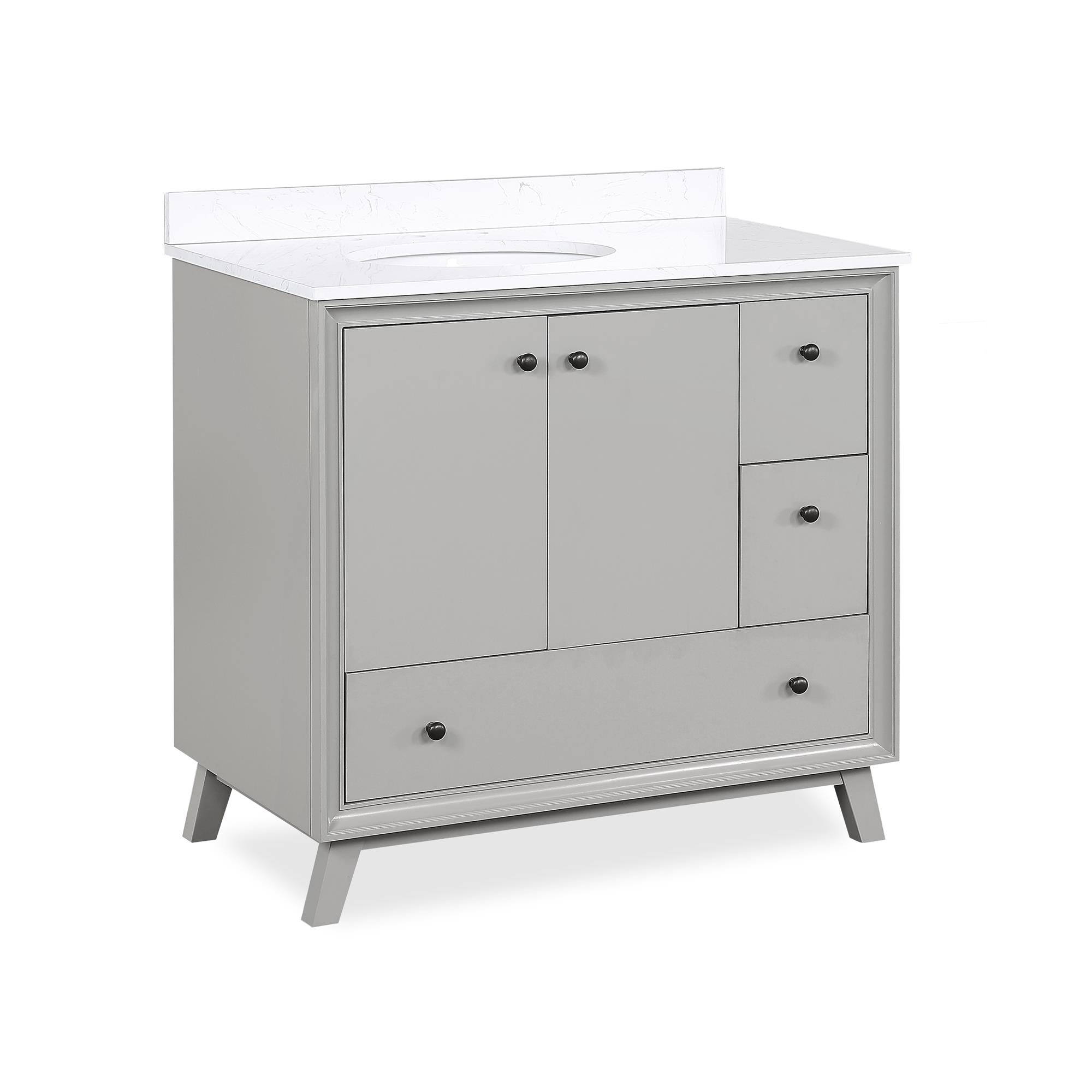 DHP Bleeker 36 Inch Bathroom Vanity - Gray - 36"