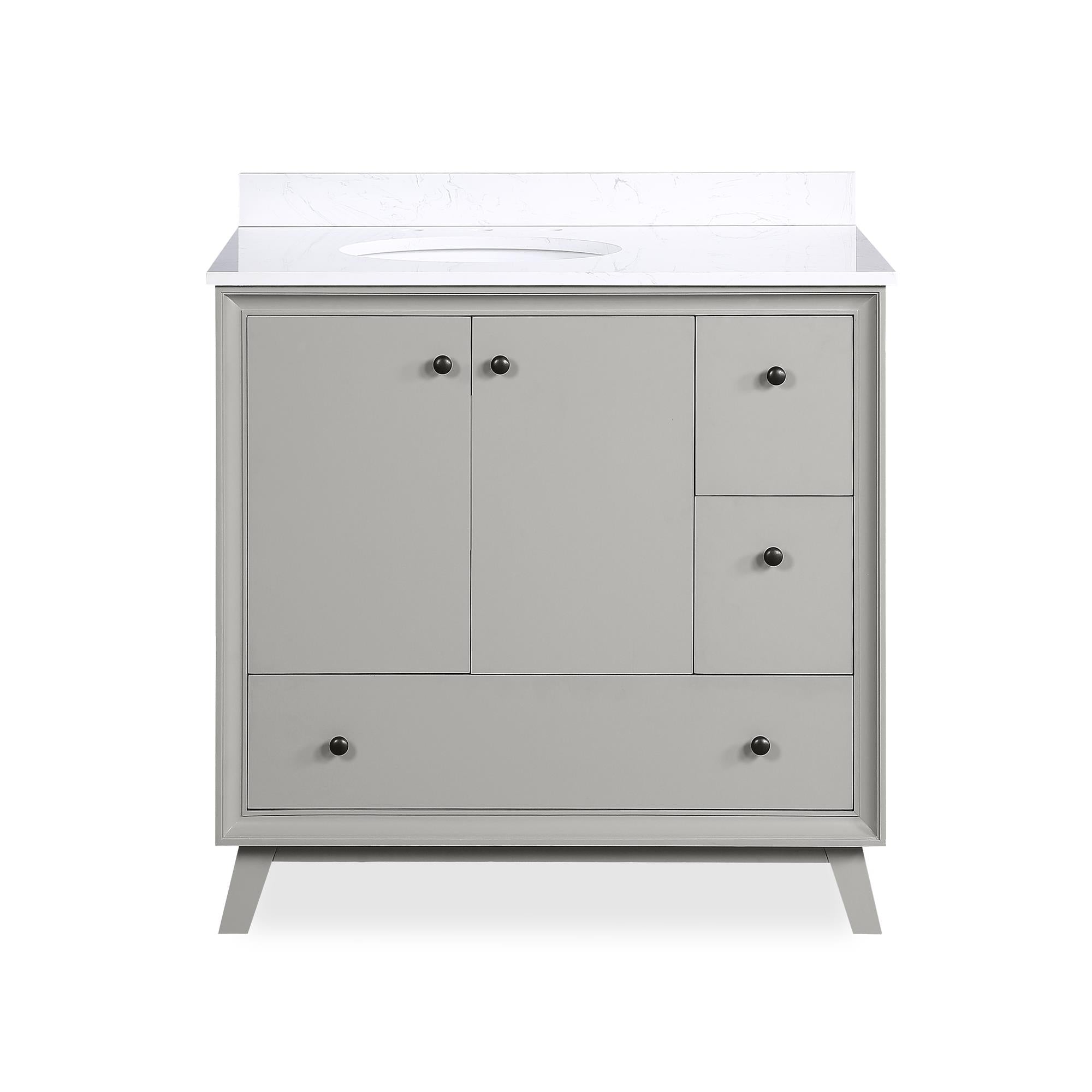 DHP Bleeker 36 Inch Bathroom Vanity - Gray - 36"
