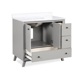 DHP Bleeker 36 Inch Bathroom Vanity - Gray - 36"