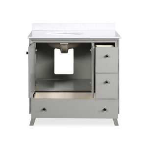 DHP Bleeker 36 Inch Bathroom Vanity - Gray - 36"