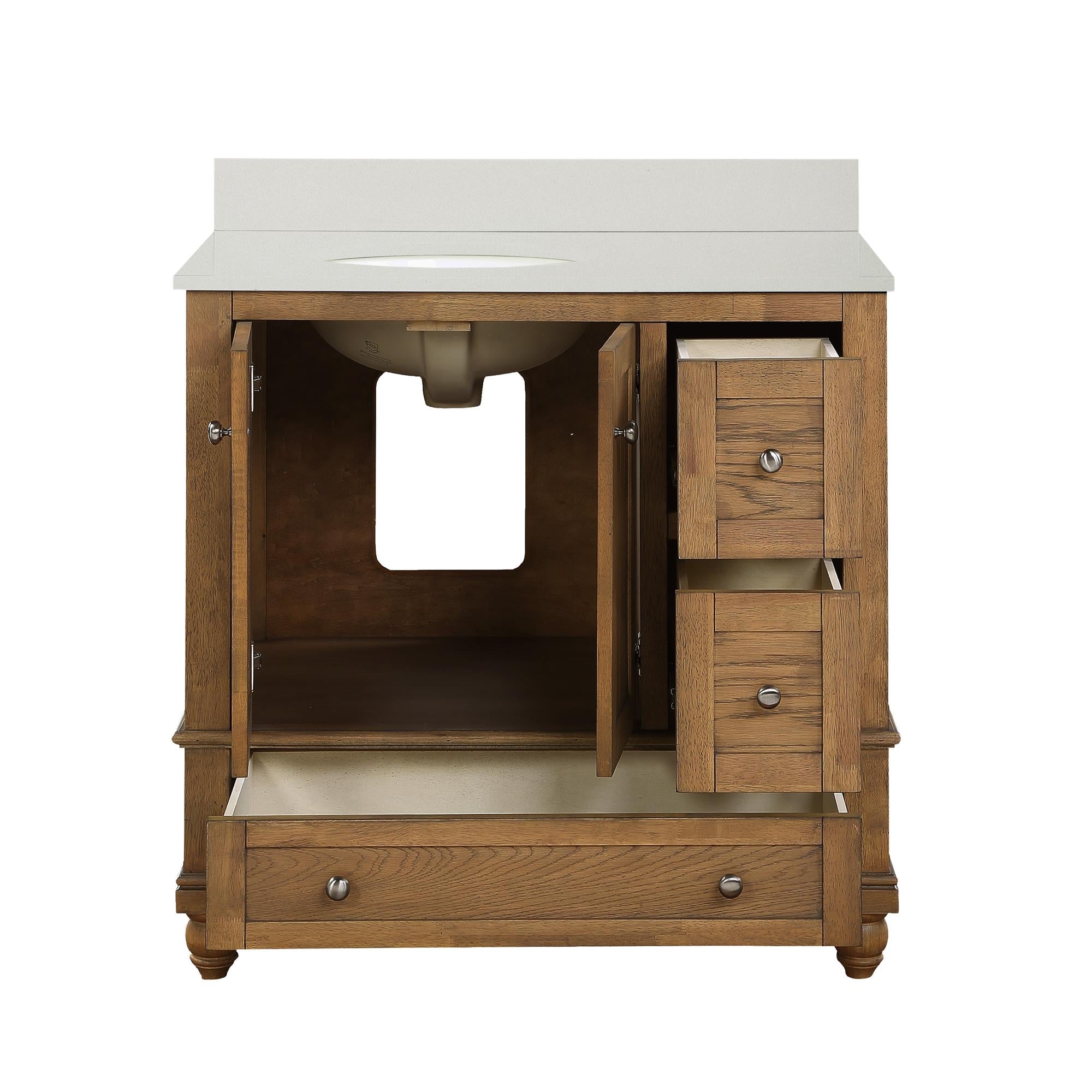 DHP Monteray Beach 36" Bathroom Vanity - Natural Rustic - 36"