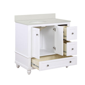 DHP Monteray Beach 36" Bathroom Vanity - White - 36"