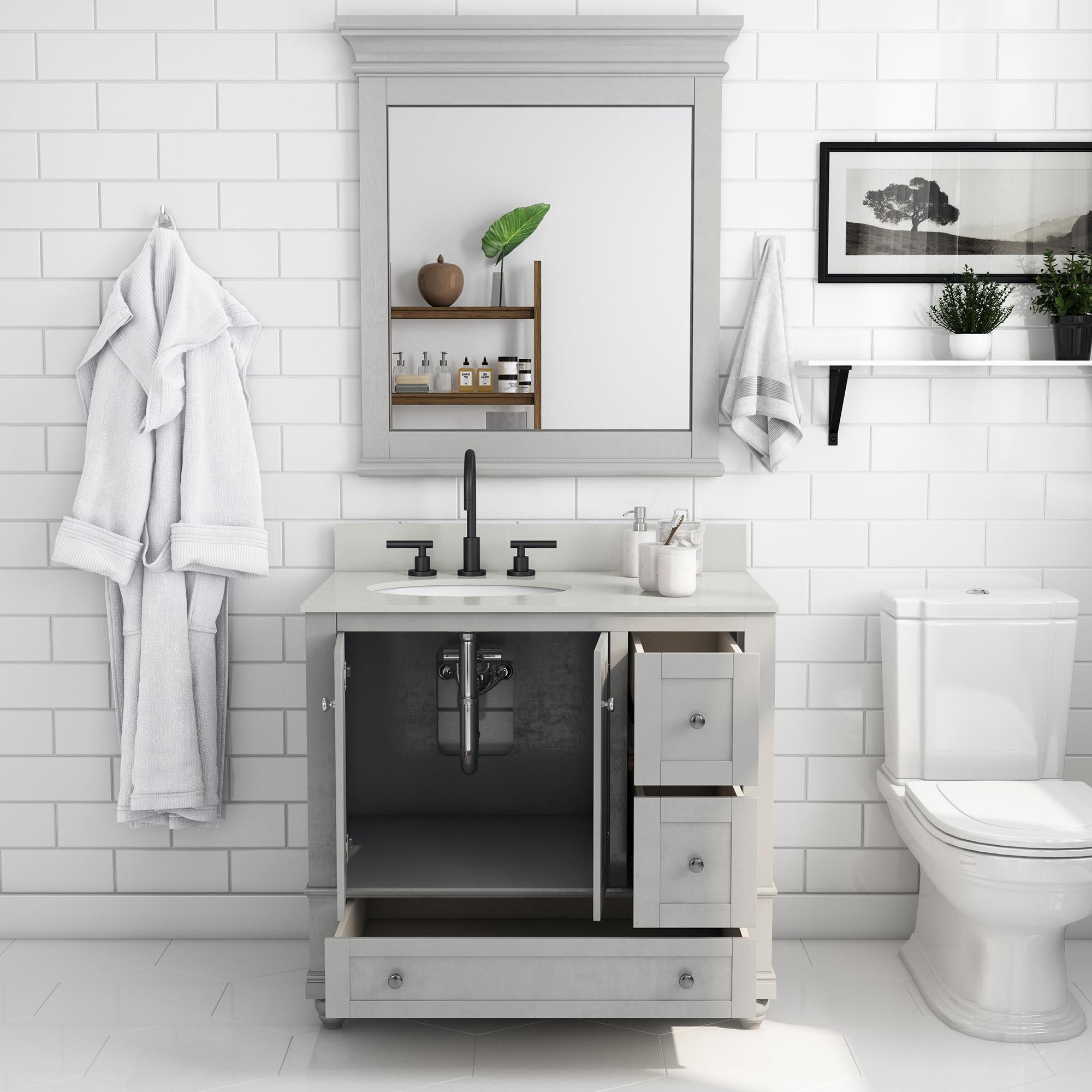DHP Monteray Beach 36" Bathroom Vanity - Gray - 36"