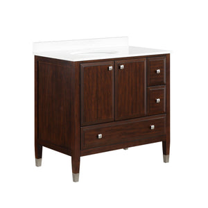 DHP Metcalfe 36 Inch Bathroom Vanity - Florence Walnut - 36"