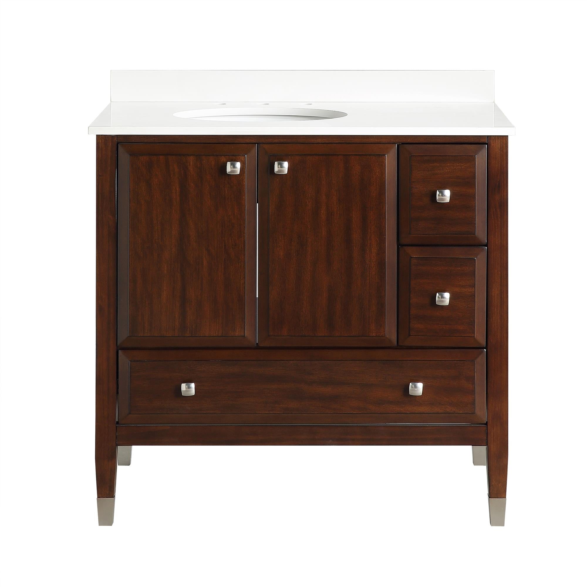 DHP Metcalfe 36 Inch Bathroom Vanity - Florence Walnut - 36"