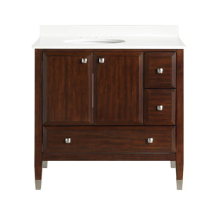 DHP Metcalfe 36 Inch Bathroom Vanity - Florence Walnut - 36"
