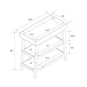 Novogratz Harper Open Changing Table, White - White