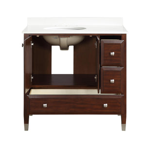 DHP Metcalfe 36 Inch Bathroom Vanity - Florence Walnut - 36"