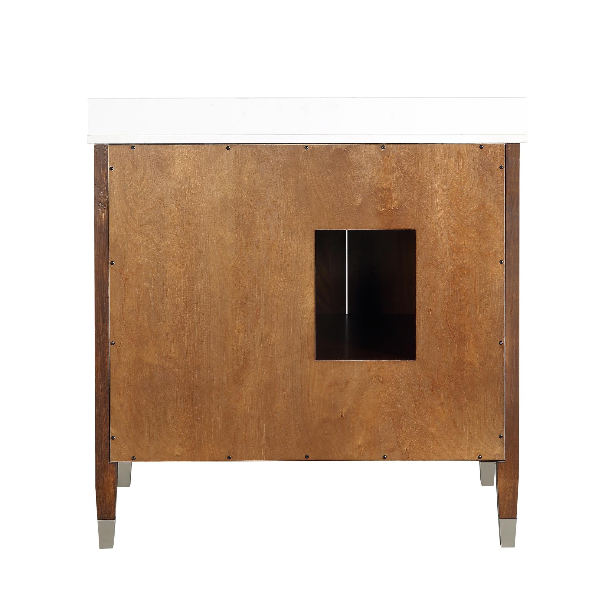 DHP Metcalfe 36 Inch Bathroom Vanity - Florence Walnut - 36"