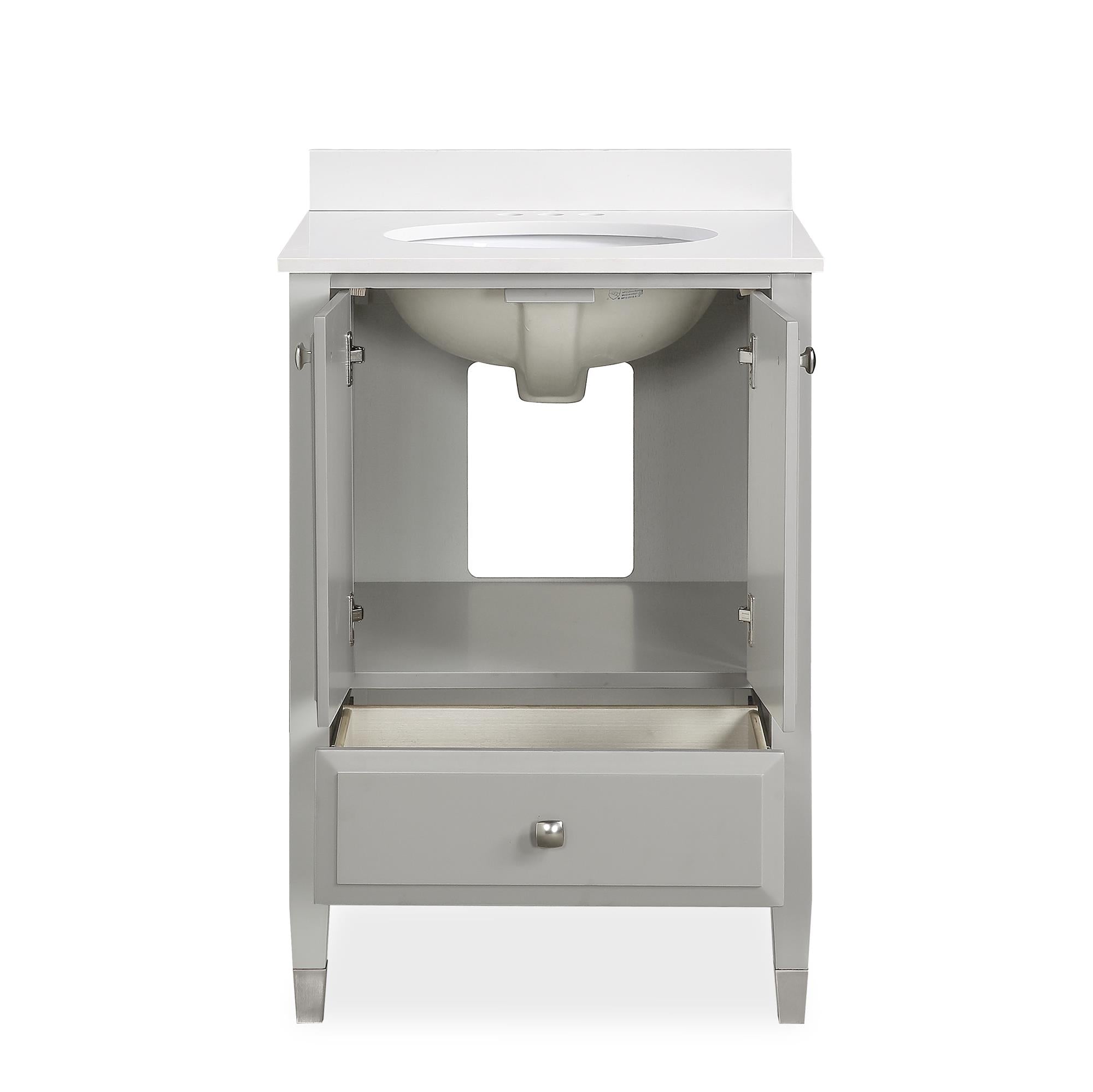 DHP Metcalfe 24 Inch Bathroom Vanity - Gray - 24"