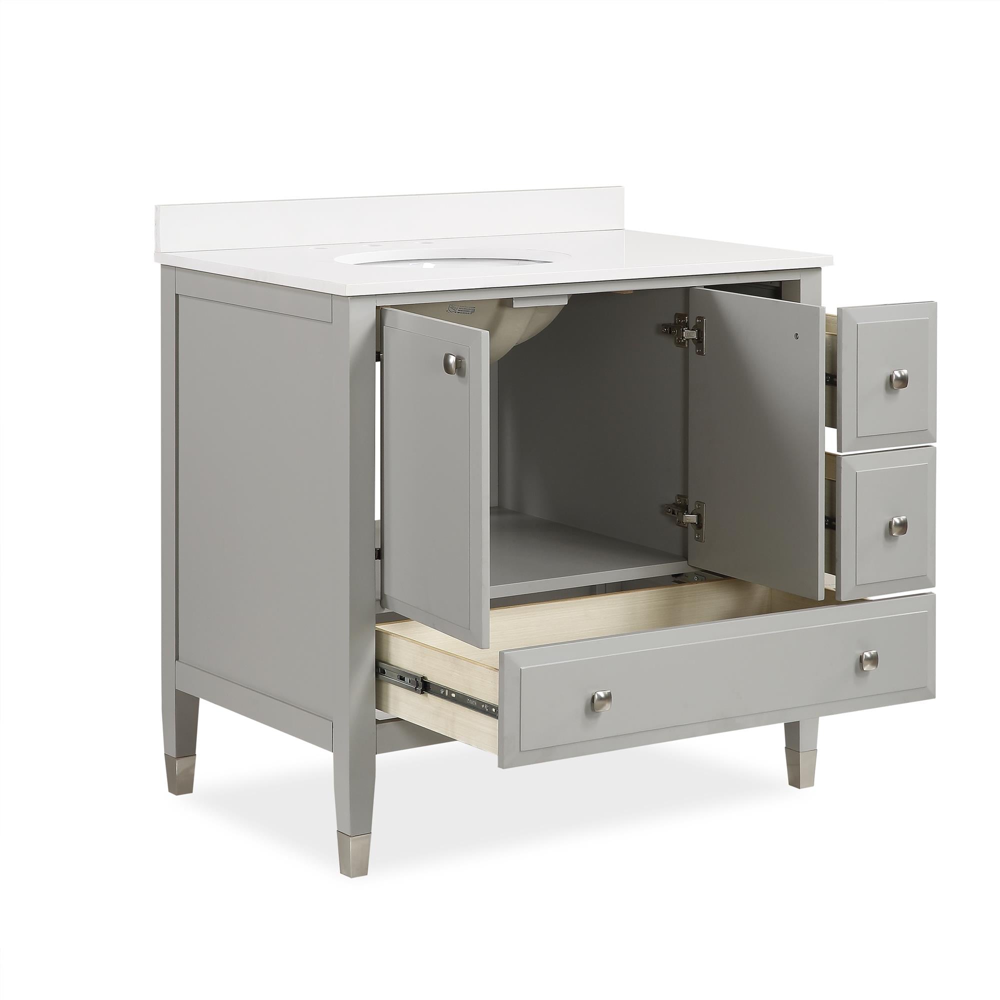 DHP Metcalfe 36 Inch Bathroom Vanity - Gray - 36"