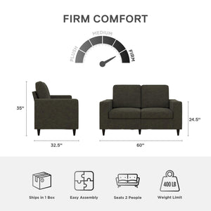 DHP Cooper Loveseat - Grey Linen