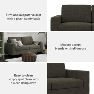 DHP Cooper Sofa - Grey Linen