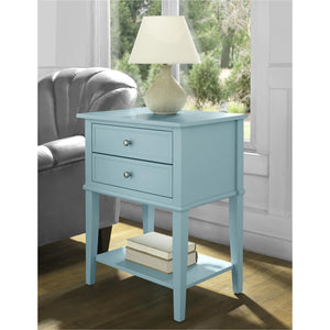 Ameriwood Home Franklin Accent Table with 2 Drawers - Blue