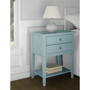 Ameriwood Home Franklin Accent Table with 2 Drawers - Blue