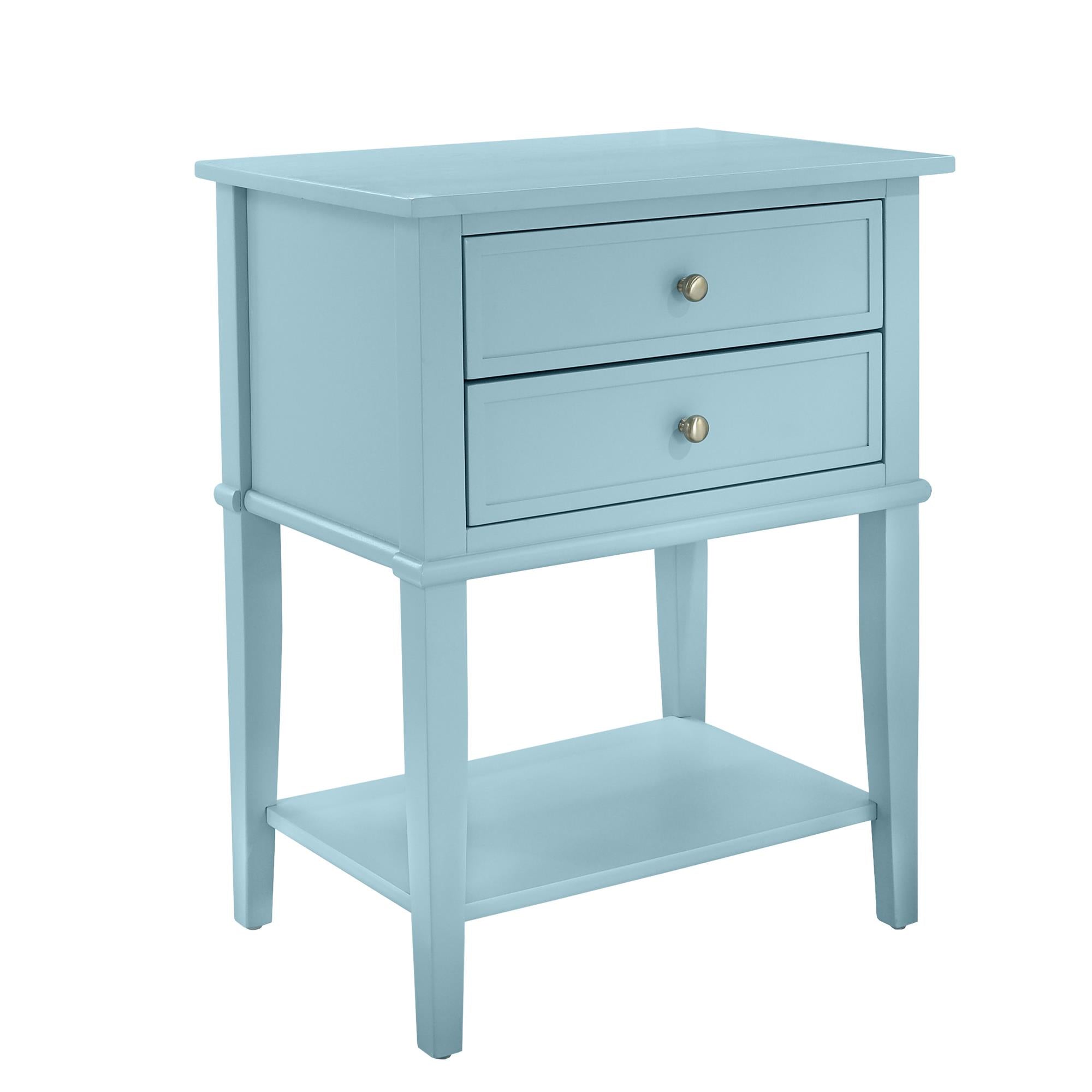 Ameriwood Home Franklin Accent Table with 2 Drawers - Blue