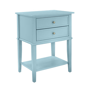 Ameriwood Home Franklin Accent Table with 2 Drawers - Blue