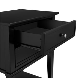 Ameriwood Home Franklin Accent Table with 2 Drawers - Black