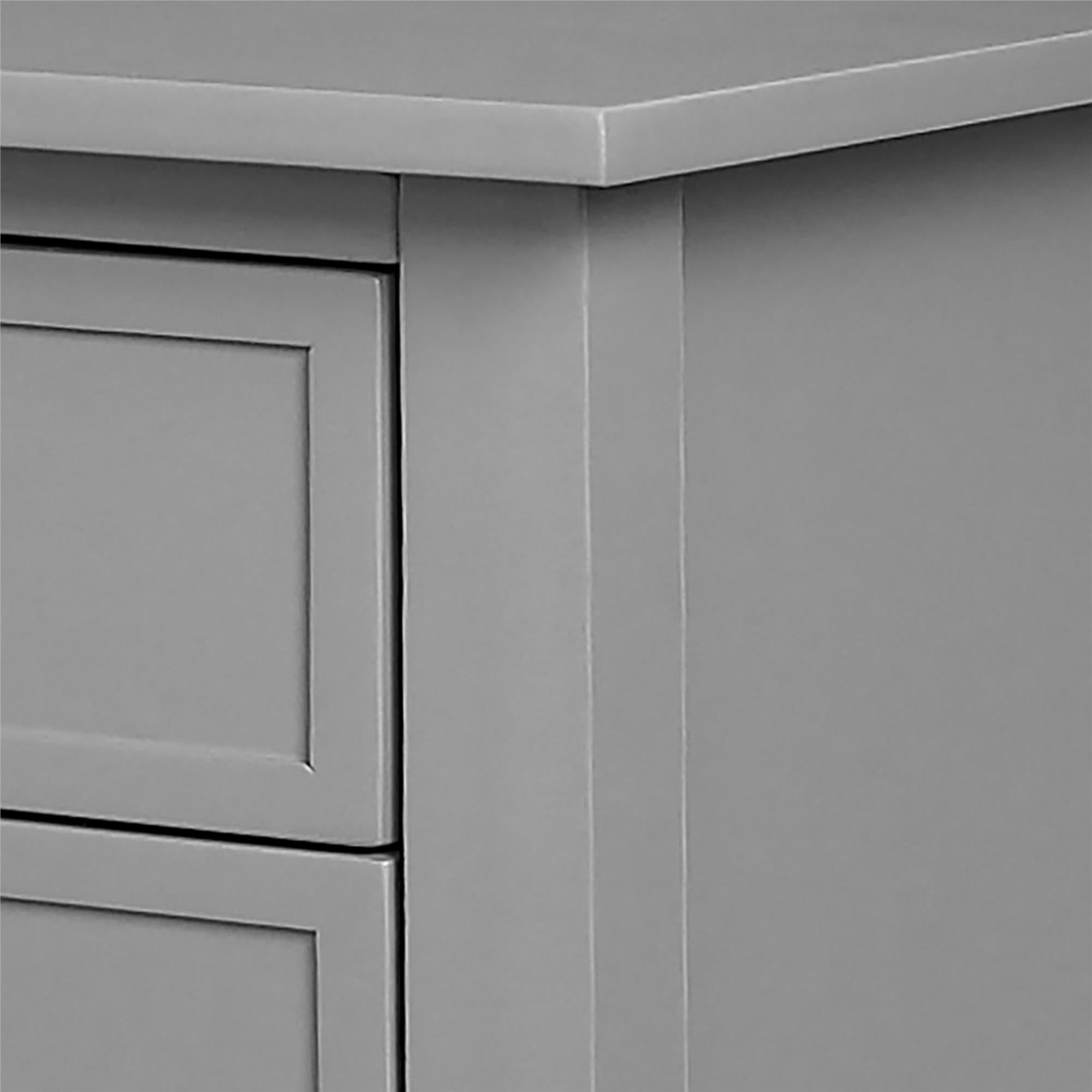 Ameriwood Home Franklin Accent Table with 2 Drawers - Gray