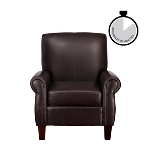 DHP Faux Leather Club Chair - Brown