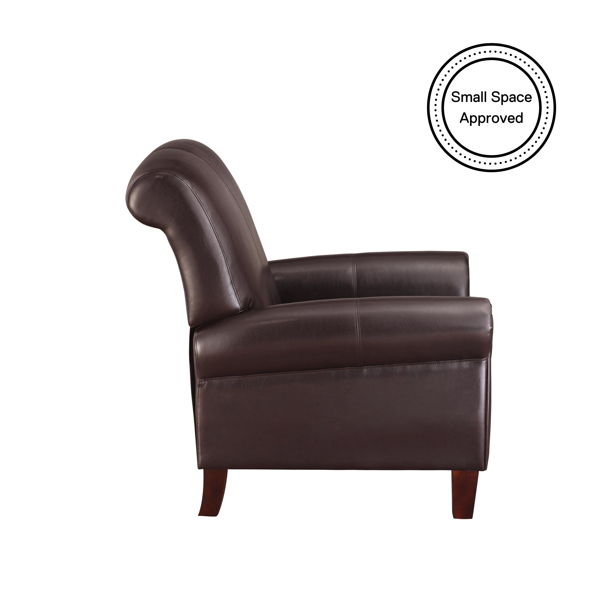 DHP Faux Leather Club Chair - Brown