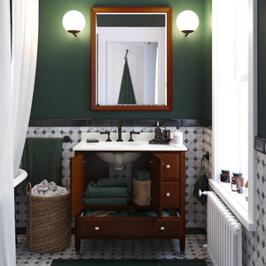 DHP Metcalfe 36 Inch Bathroom Vanity - Florence Walnut - 36"