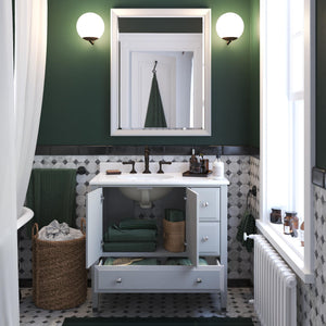 DHP Metcalfe 36 Inch Bathroom Vanity - Gray - 36"