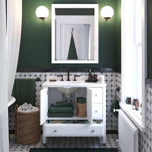 DHP Metcalfe 36 Inch Bathroom Vanity - White - 36"
