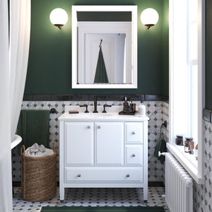 DHP Metcalfe Bathroom Vanity - White - 36"