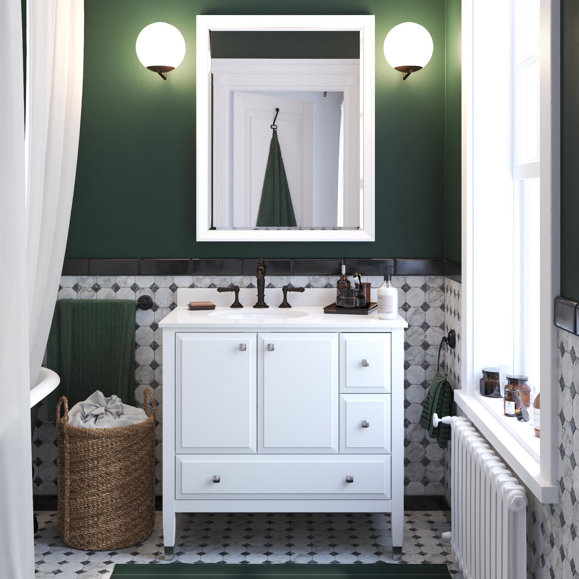 DHP Metcalfe Bathroom Vanity - White - 36"
